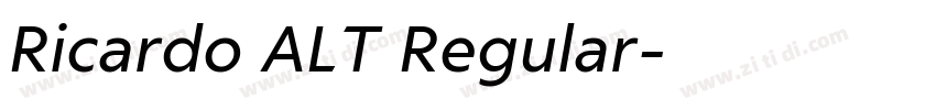 Ricardo ALT Regular字体转换